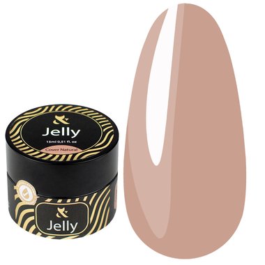 Гель для наращивания F.O.X Jelly Cover Natural бежевый 15 мл - Фото №1