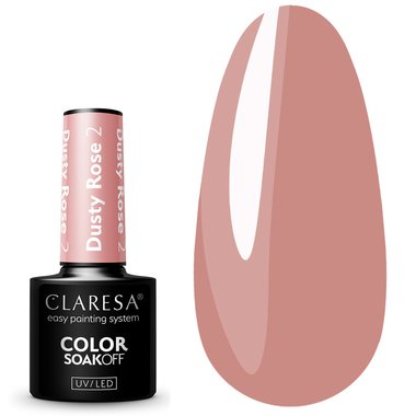 Lakier hybrydowy Claresa DUSTY POSE 2 zakurzony róż, 5 ml