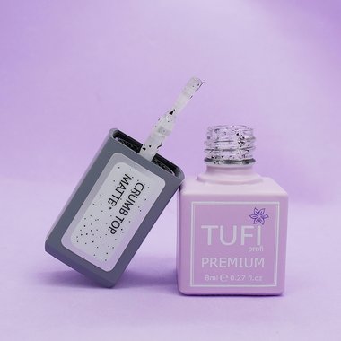 Топ TUFI profi PREMIUM Crumb Matte No Wipe матовый с крошкой 8мл (0103867) - Фото №3
