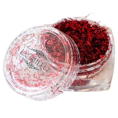 Стружка для декора ногтей Komilfo Foil Stripes №03 Red (0,2 г) - Фото №3