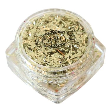 Стружка для декора ногтей Komilfo Foil Stripes №09 Champagne Silver (0,2 г) - Фото №2