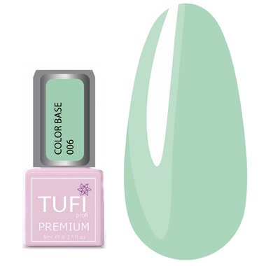 Цветная база TUFI profi PREMIUM Color Base 006 мята 8 мл (0103704) - Фото №1