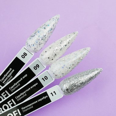 Lakier hybrydowy TUFI profi PREMIUM Diamond 11 Nasycone srebro 8 ml (0103051) - Фото №4