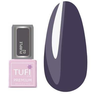 Gel polish TUFI profi PREMIUM Purple 02 Blueberry 8 ml (0102494) - Фото №1