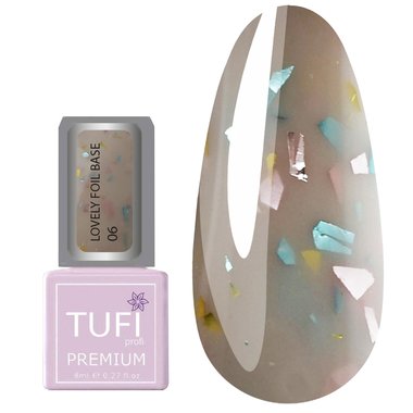 База TUFI profi PREMIUM Lovely Foil Base с фольгой 06 сладкий миндаль 8 мл (0196362) - Фото №1