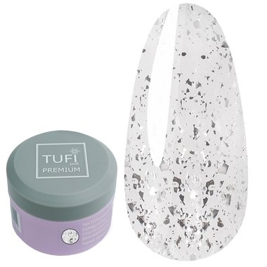 Тоp hybrydowy TUFI profi PREMIUM Potal Top bez lepkiej warstwy z potalem srebro 30 ml (0121825) - Фото №1