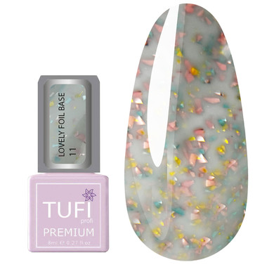 База TUFI profi PREMIUM Lovely Foil Base с фольгой 11 дымка 8 мл (0196367) - Фото №1