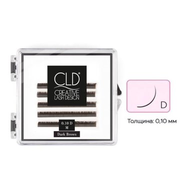 Rzęsy jedwabne CLD Silk Lashes Dark Brown MINI Mix D - Фото №1
