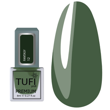 Zwykły lakier do paznokci TUFI profi PREMIUM Fantasy 12 trawa 8 ml - Фото №1