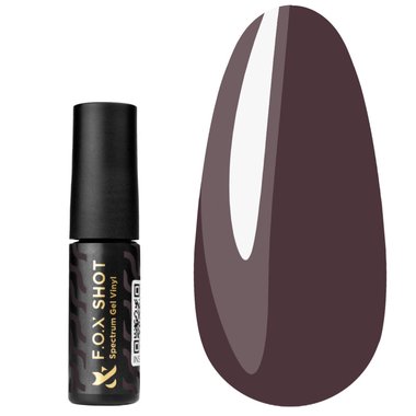 Гель-лак FOX SHOT Spectrum Gel Vinyl 122 фиолетово-коричневый 5 г - Фото №1
