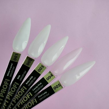 Żel budujący LED/UVTUFI profi PREMIUM Gel 02 Milk 30 g (0105858) - Фото №3