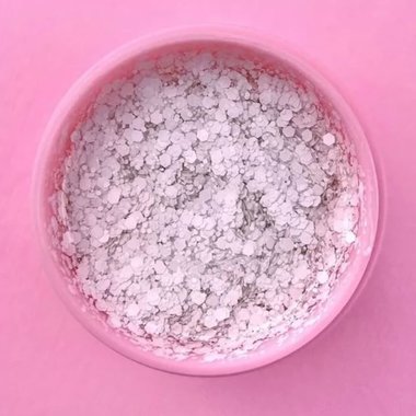 Żel do przedłużania LUNA Bubble № 1 biały z drobinkami 5 ml - Фото №3