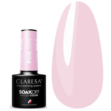 Lakier hybrydowy Claresa PINK 504 różowy 5 ml - Фото №1