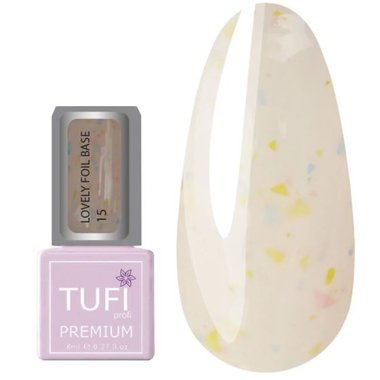 База TUFI profi PREMIUM Lovely Foil Base с фольгой 15 крем 8 мл - Фото №1