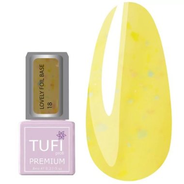 База TUFI profi PREMIUM Lovely Foil Base с фольгой 18 одуванчик 8 мл - Фото №1