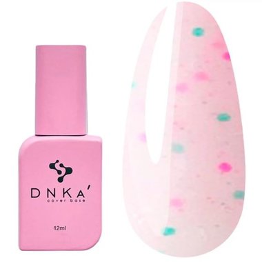 База DNKa Cover  Base №0057 Candy розовый с белыми, розовыми и голубыми хлопьями 12 мл
