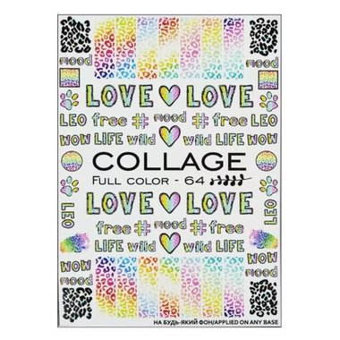 Слайдер дизайн Crystaloff Collage full color 64 яркие надписи