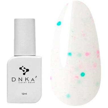 База DNKa Cover  Base №0056 Fairy молочный с розовыми и голубыми хлопьями 12 мл