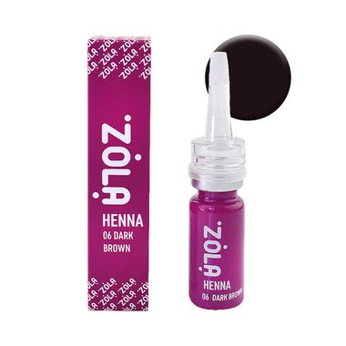 Хна для бровей ZOLA "Henna №06 Dark Brown" темный оттенок 10г - Фото №2