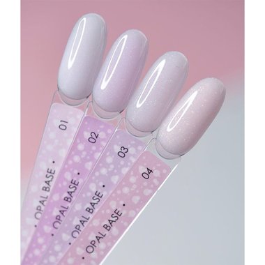 Baza hybrydowa DARK PRO Base Opal  1 różowy z połyskiem, 30 ml - Фото №2