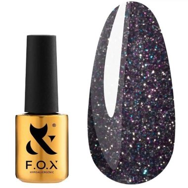 Гель-лак FOX Sparkle №008 фиолетовый с шиммером 7 мл - Фото №1