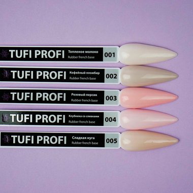 База TUFI profi PREMIUM Rubber French Base 004 клубника со сливками 15 мл - Фото №4