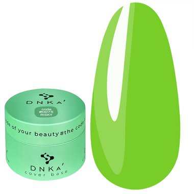 Baza hybrydowa DNKa Cover #0075 Risky jasnozielony neon 30 ml (DNKA0075-30) - Фото №1