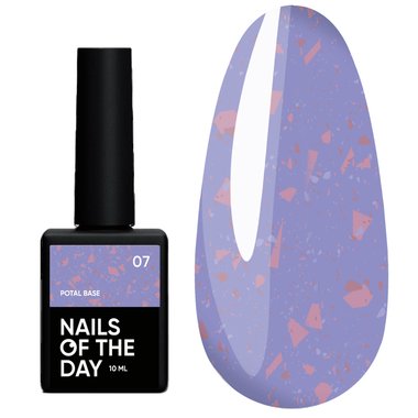 Baza hybrydowa NAILSOFTHEDAY Potal №07 fioletowa z różowym złotem 10 ml - Фото №1