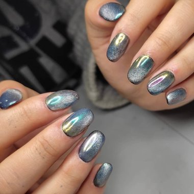 Manicure kocie oko (srebro)