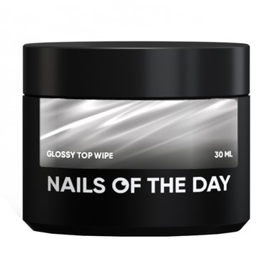 Top hybrydowy NAILSOFTHEDAY Glossy top wipe, 30 ml