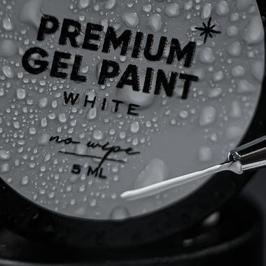 Farba żelowa NAILSOFTHEDAY Premium gel paint White no wipe, 5 ml - Фото №2