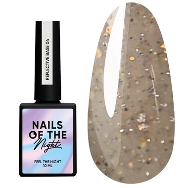 Baza NAILSOFTHENIGHT Reflective base 04 beżowo-mleczny, 10 ml - Фото №1