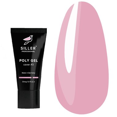 Akrylożel do paznokci Siller Poly Gel modelujący №3 różowy 30 ml - Фото №1