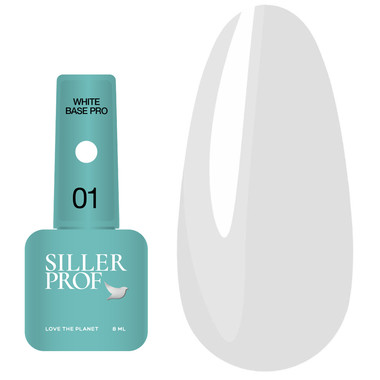 Baza hybrydowa Siller kolorówa WHITE PRO  №01 biały 8 ml (u0000010328) - Фото №1