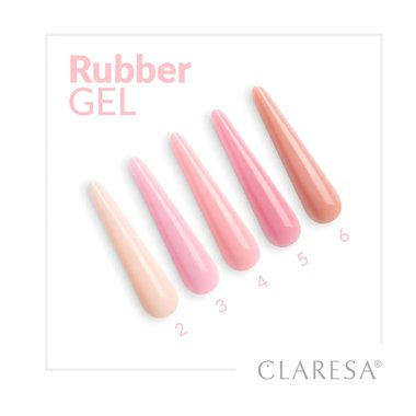 Гель для наращивания Claresa Rubber Gel 06 бежево-розовый 12 г - Фото №3