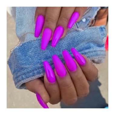 Neon manicure (Long purple nails)