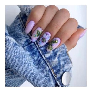 Summer manicure (Purple with patterns)