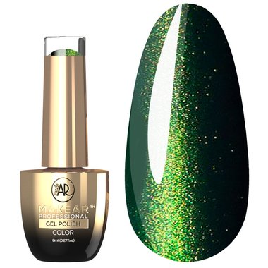 Lakier hybrydowy MAKEAR Galaxy Cat Eye GC04 zielony 8 ml