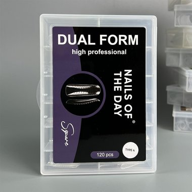 Górne formy NAILSOFTHEDAY Dual form Square (Type 4) 120 szt - Фото №4