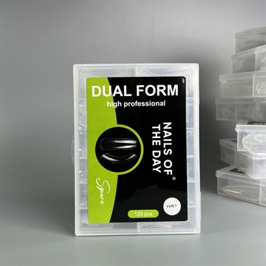 Górne formy NAILSOFTHEDAY Dual form Square (Type 7) 120 szt - Фото №4