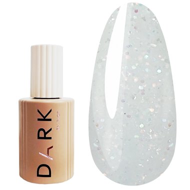 База DARK PRO base Shine 01 белый с блестками 15 мл - Фото №1