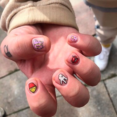 Men's manicure (With stickers)