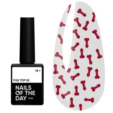 Тоp hybrydowy NAILSOFTHEDAY Fun! 02, 10 ml - Фото №1