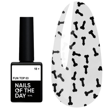 Тоp hybrydowy NAILSOFTHEDAY Fun! 03, 10 ml - Фото №1