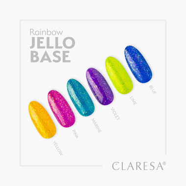 База для ногтей CLARESA RAINBOW JELLO BASE Violet 5 г - Фото №4