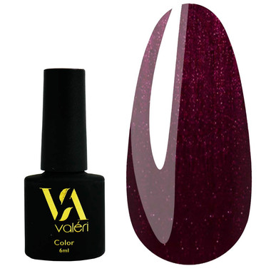 Gel polish VALERI Color № 118 wine-lilac with microshine 6 ml (VA118) - Фото №1