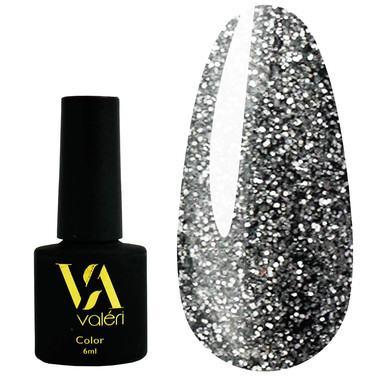 Reflective gel polish VALERI Flash № 06 cold silver 6 ml (VFl6-06) - Фото №1