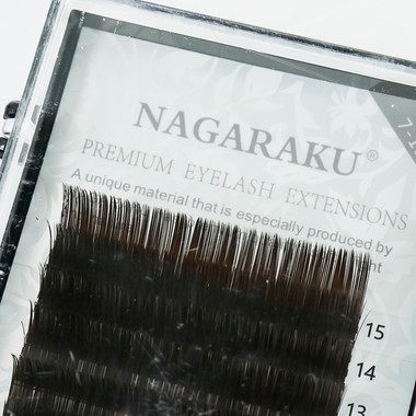 Ресницы Premium NAGARAKU коричневые mix на ленте изгиб C 0.10 16 рядов 7-15 мм - Фото №2