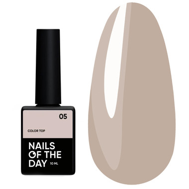 Топ NAILSOFTHEDAY Color top 05 коричневый нюд 10 мл - Фото №1