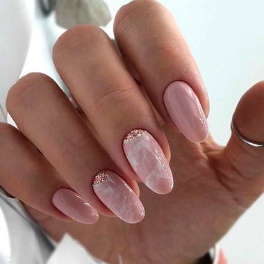 Autumn Nail Art ("Marble" effect)